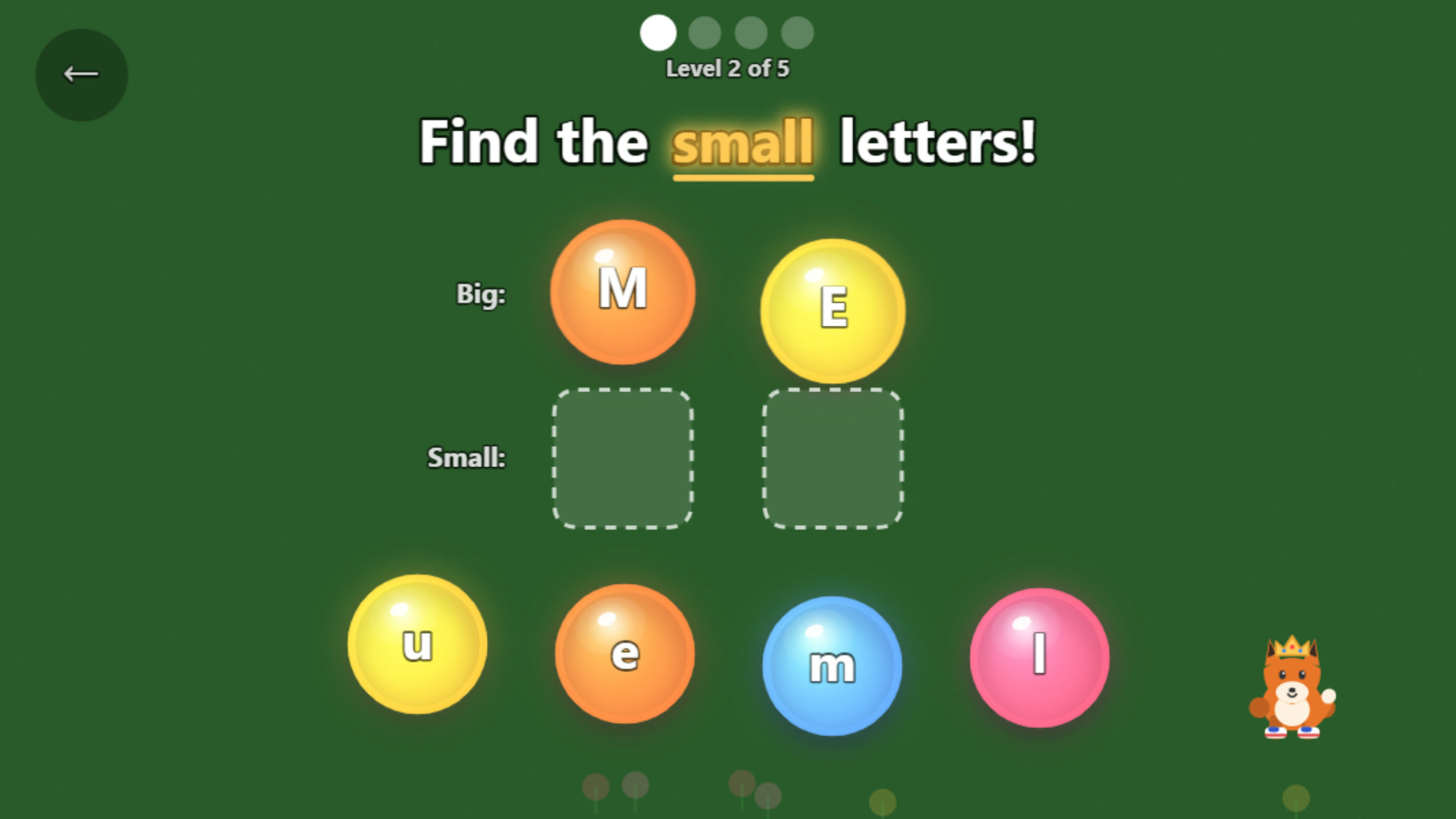 Matching capital letters to their lowercase pair